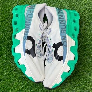 On Cloudmonster Hyper Mens Size 11.5 Medium D Undyed Mint Running Shoes